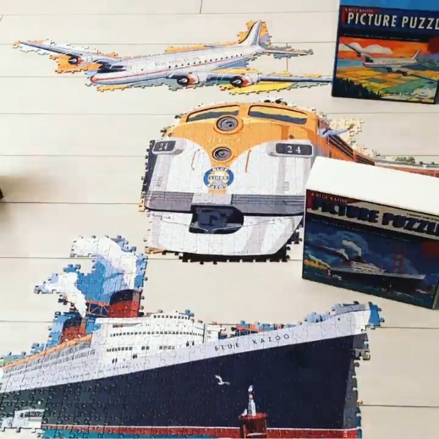 Amazon.com: Blue Kazoo Vintage Train Puzzle, 1000 Piece, Large